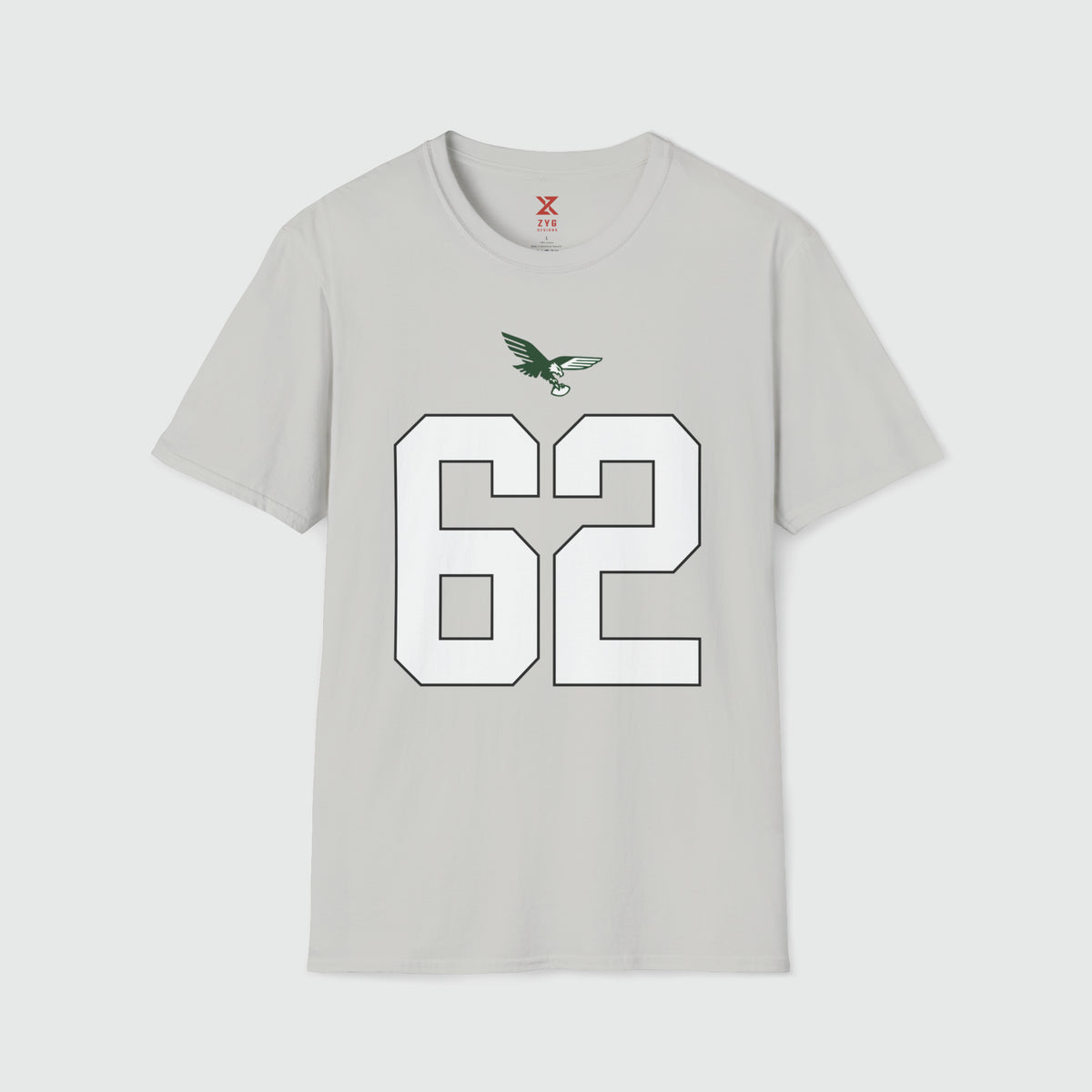 Jason Kelce Shirsey Product Pic Front Ice Greyl