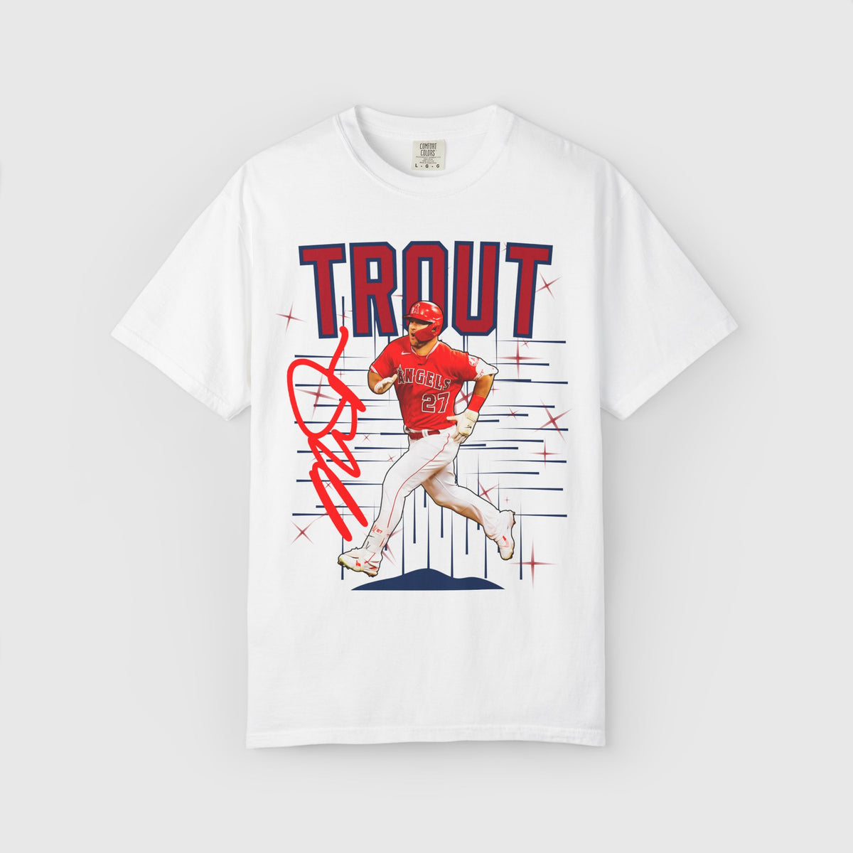Mike Trout Signature Tee Product Pic White