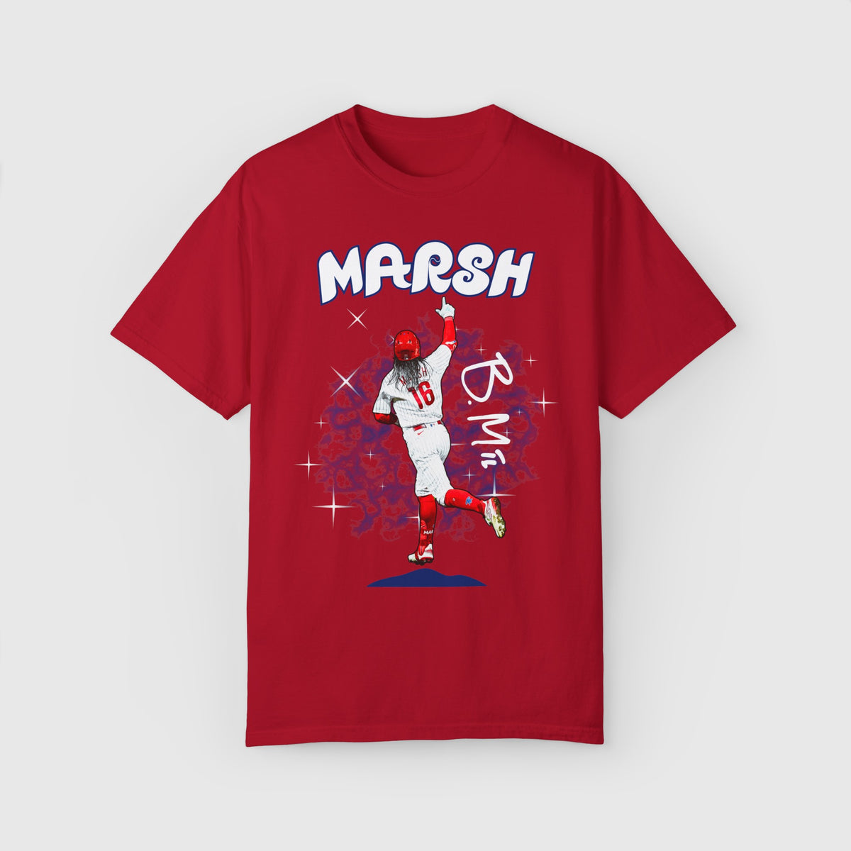 Brandon Marsh Signature Tee Product Pic Front Red