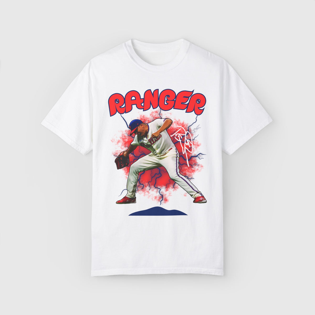 Ranger Suarez Signature Tee Product Pic Front White