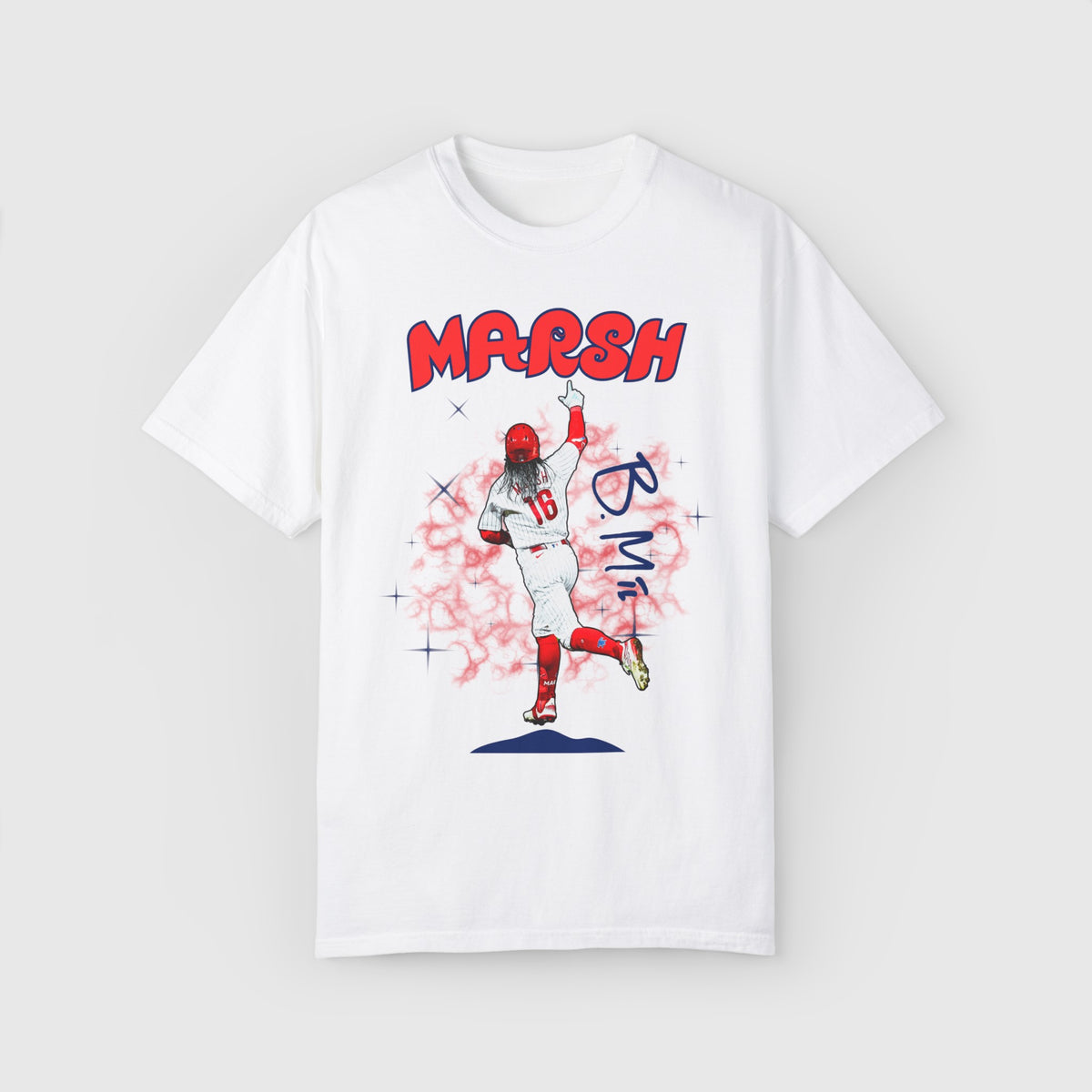 Brandon Marsh Signature Tee Product Pic Front White