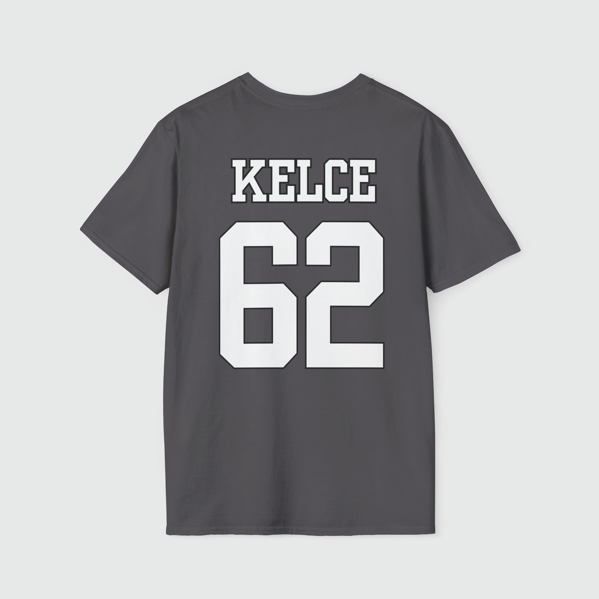 Jason Kelce Shirsey Product Pic Back Charcoal
