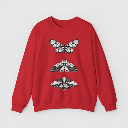 B & W Butterfly Crewneck Product Pic Red
