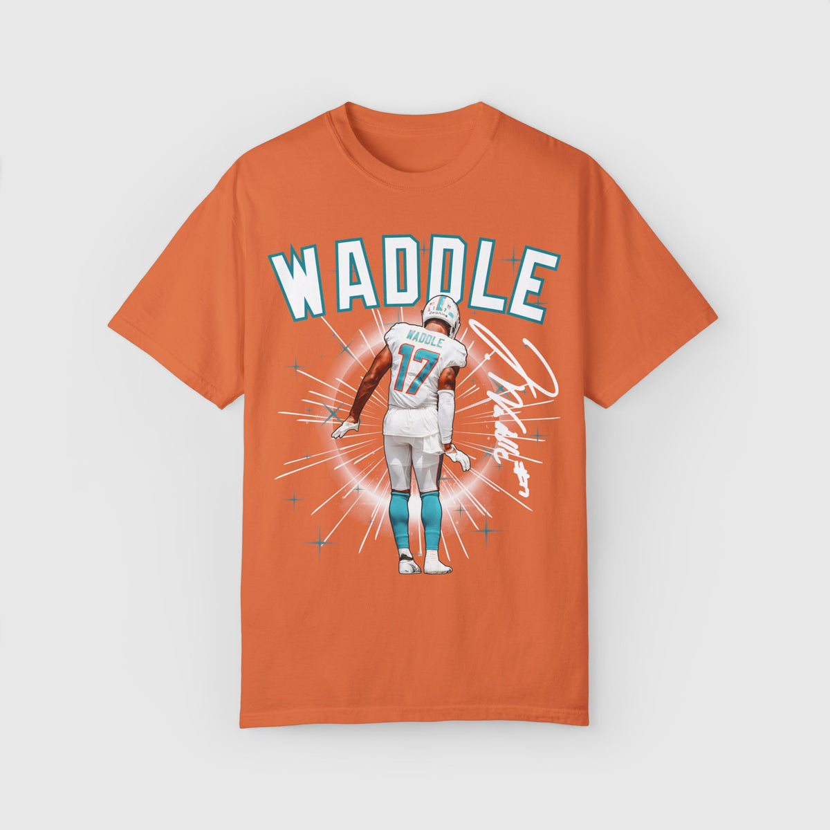 Jaylen Waddle Signature Tee 2.0 Burnt Orange