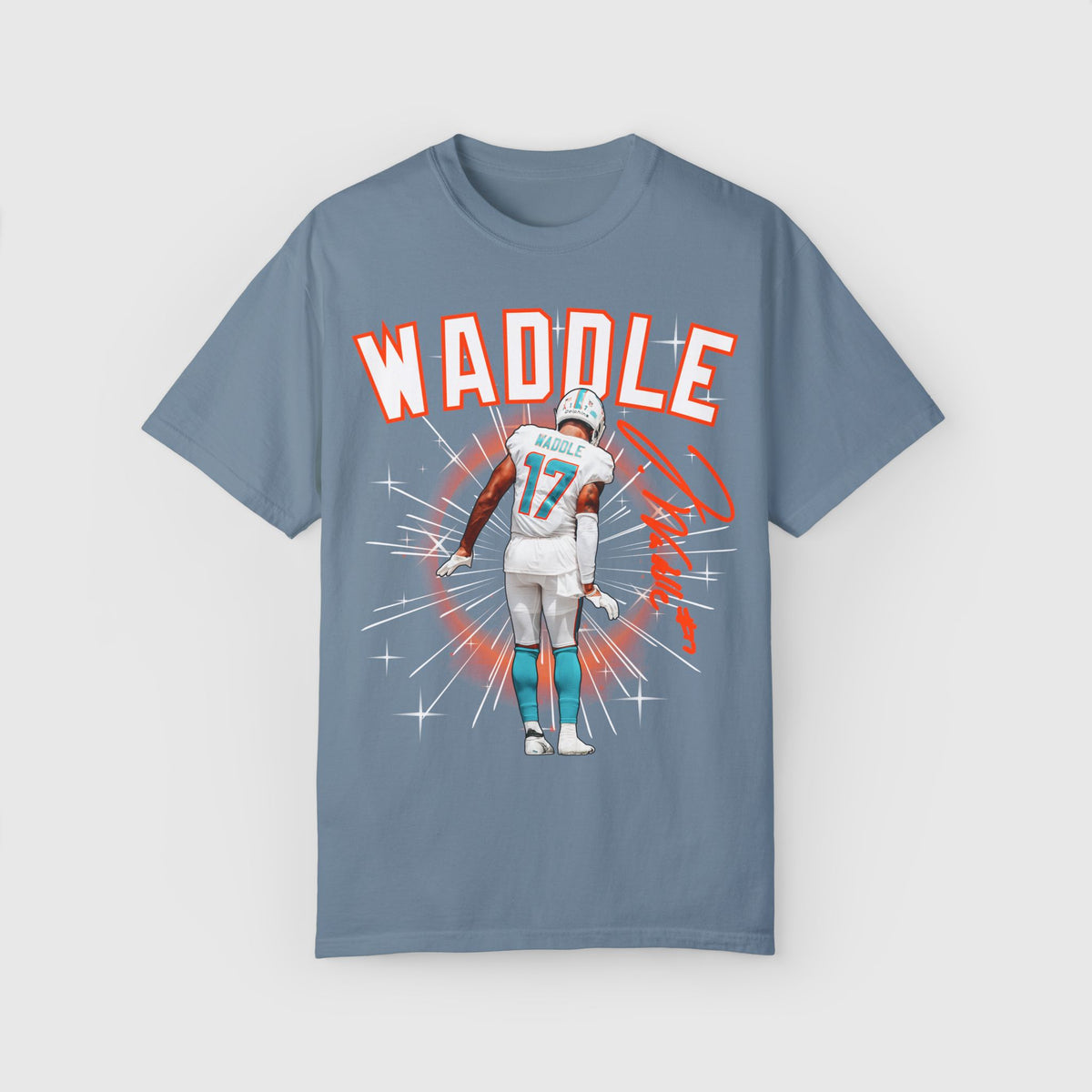 Jaylen Waddle Signature Tee 2.0 Ice Blue