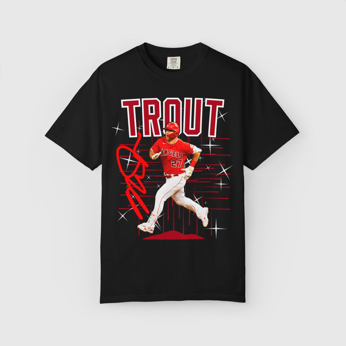 Mike Trout Signature Tee Product Pic Black