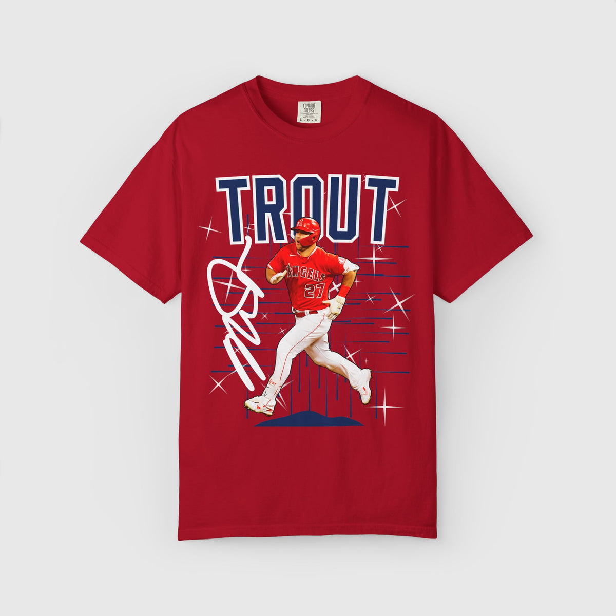 Mike Trout Signature Tee Product Pic Red