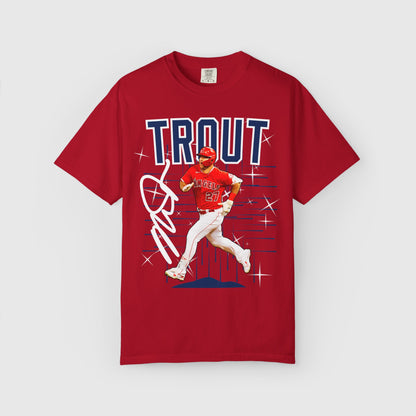 Mike Trout Signature Tee Product Pic Red