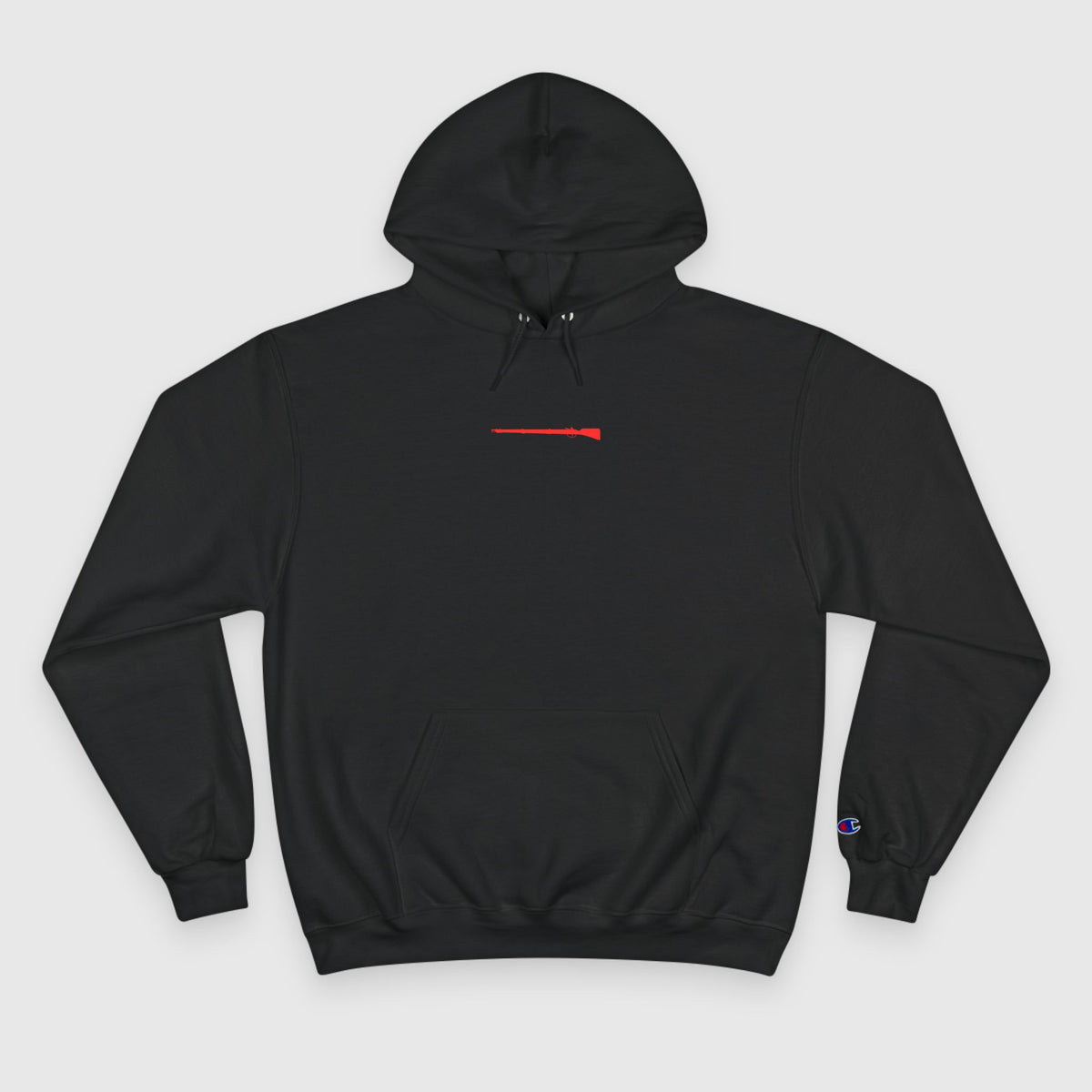 Red Rifle Champion Hoodie Product Pic Black