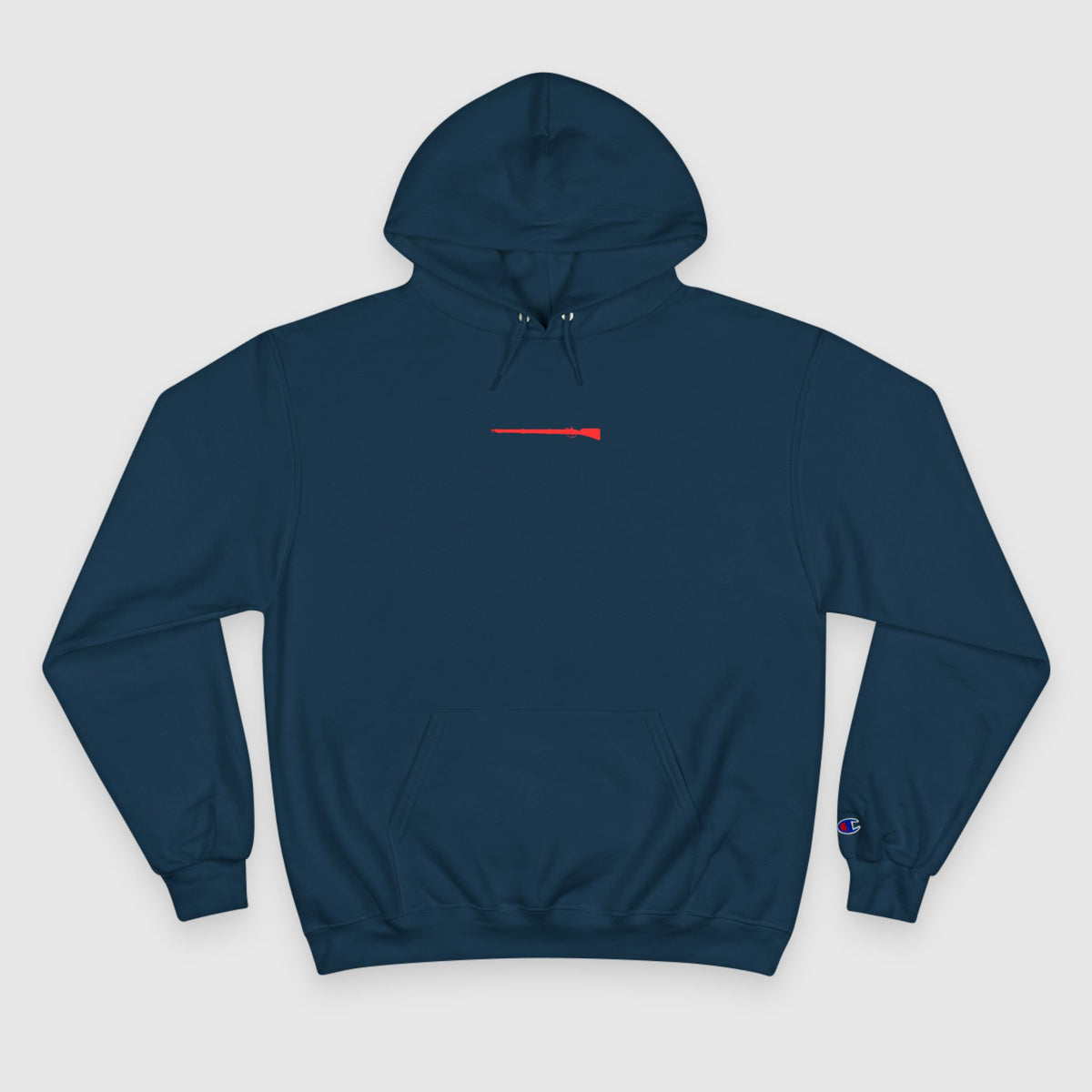 Red Rifle Champion Hoodie Product Pic Navy Blue