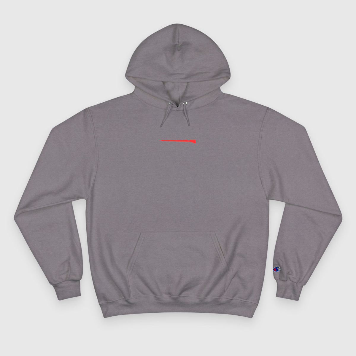 Red Rifle Champion Hoodie Product Pic Stone Grey